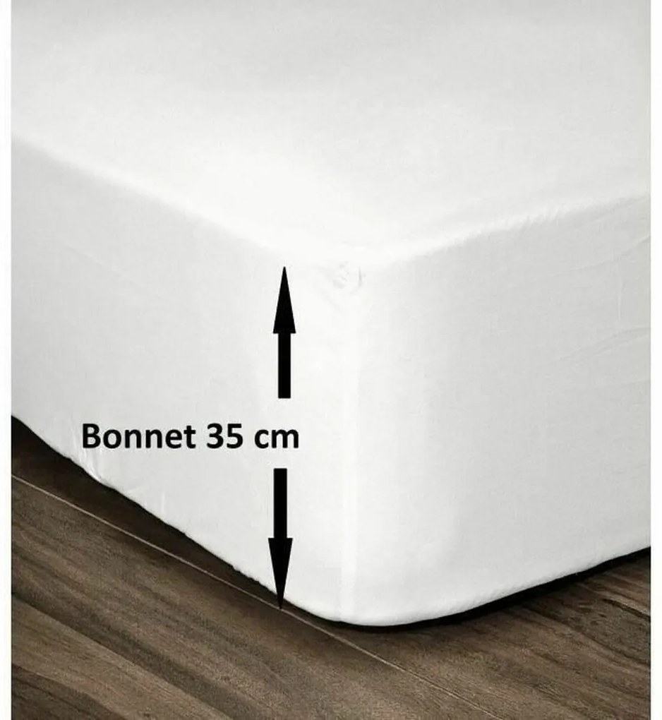 Lençol de baixo Lovely Home Branco 140 x 190 cm