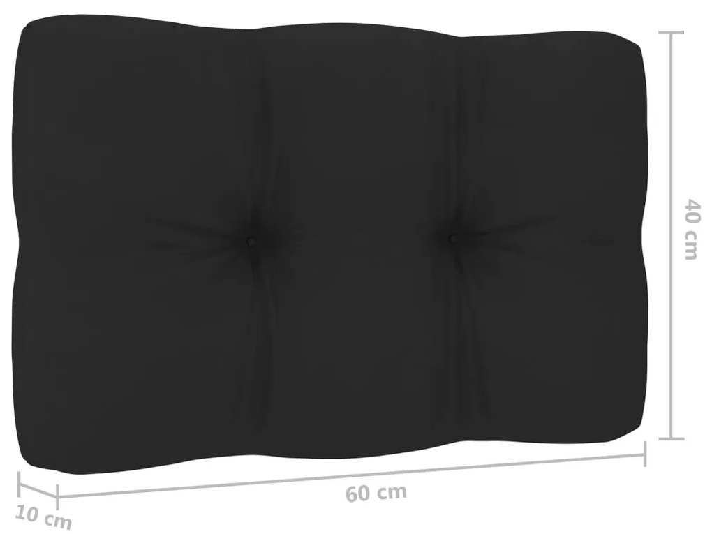3 pcs conjunto lounge de jardim com almofadões pinho impregnado