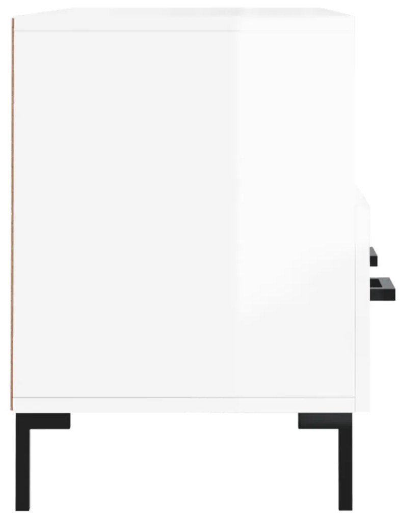 Móvel para TV 102x36x50 cm derivados madeira branco brilhante