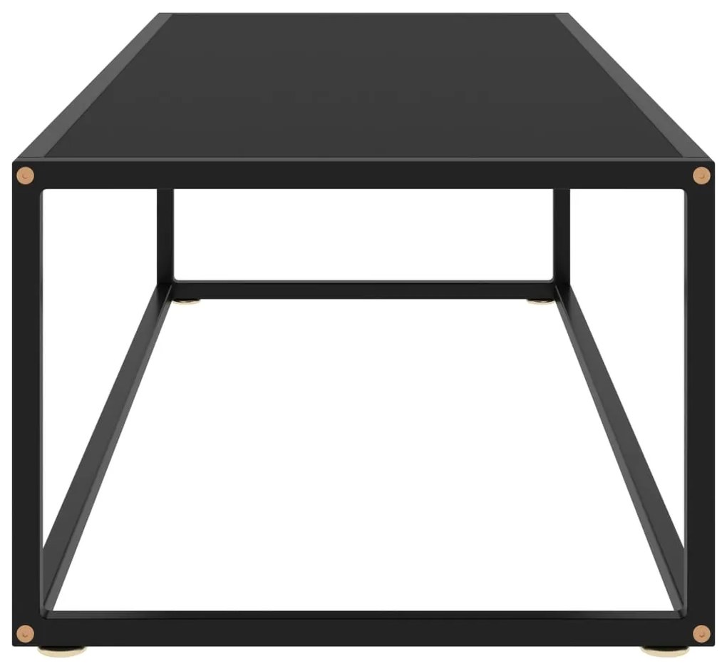 Mesa de centro 120x50x35 cm vidro preto