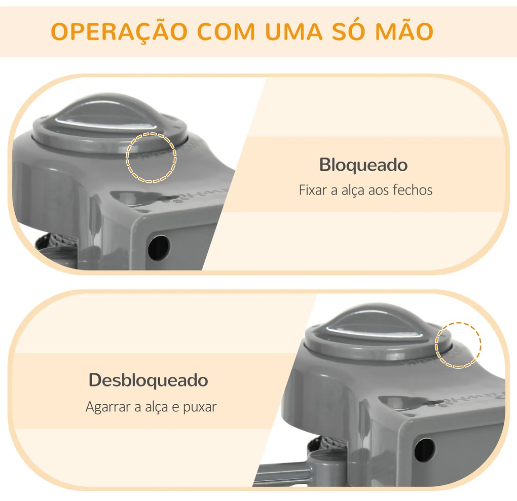 PawHut Barreira de Segurança para Cães Extensível 0-150cm Porta de Proteção Retrátil para Animais de Estimação Barreira para Escadas e Corredores Liga de Alumínio 165x10,7x85cm Cinza
