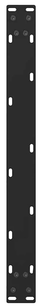 Pés para mesa de centro pretos 2 peças 60x(30-31) cm aço