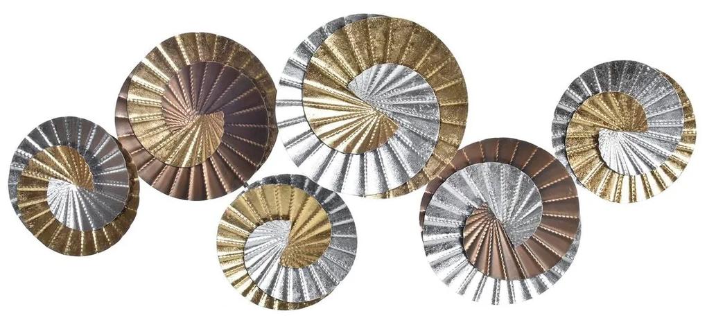 Decoração de Parede DKD Home Decor Metal Multicolor Oriental Espirais (104 x 4,5 x 43 cm)