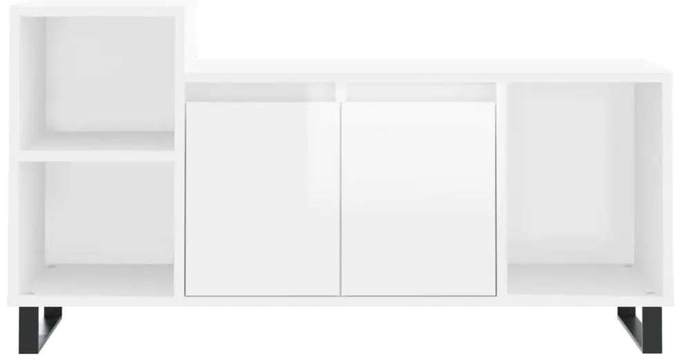 Móvel para TV 100x35x55 cm derivados madeira branco brilhante