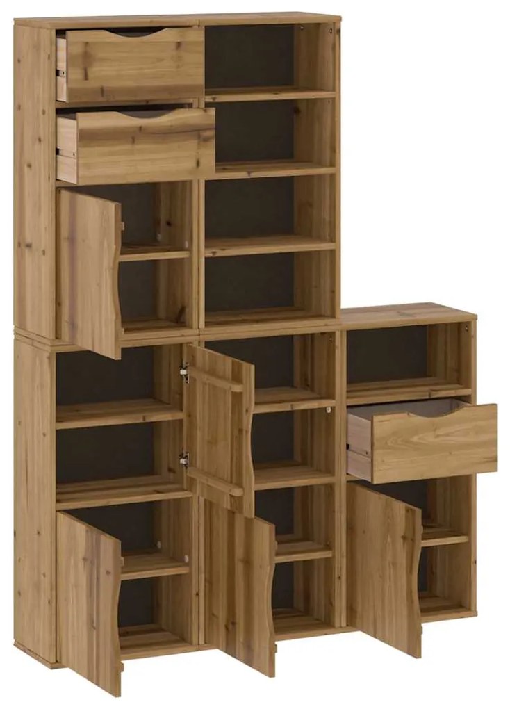 Móveis de apoio 5 pcs ODDA 40x24x79 cm pinho de madeira maciça