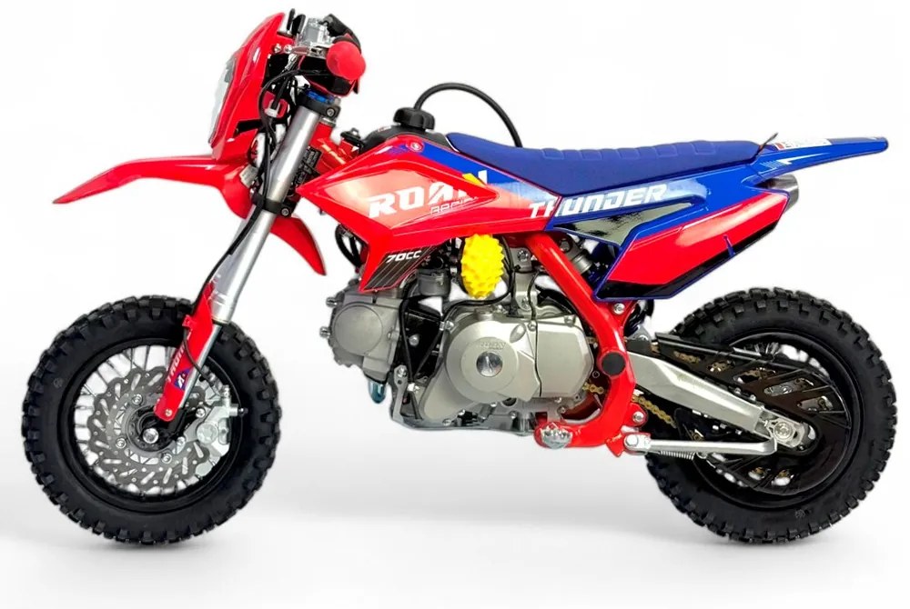 MINI MOTO Crianças MINICROSS Gasolina 70CC 10/10" APOLLO THUNDER AUTO Vermelha