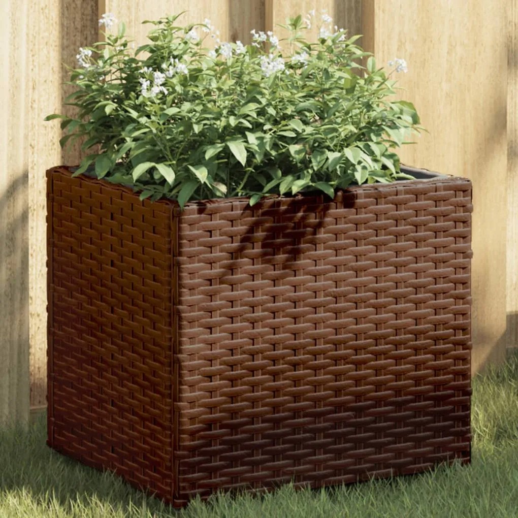 Vaso de jardim 36x30x32 cm vime PE castanho
