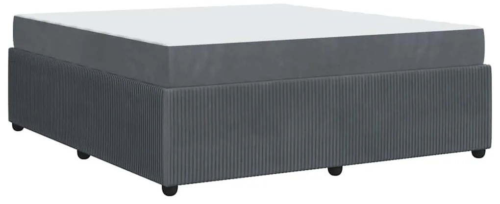 Estrutura de cama com colchão Cinzento escuro 180 x 200 cm