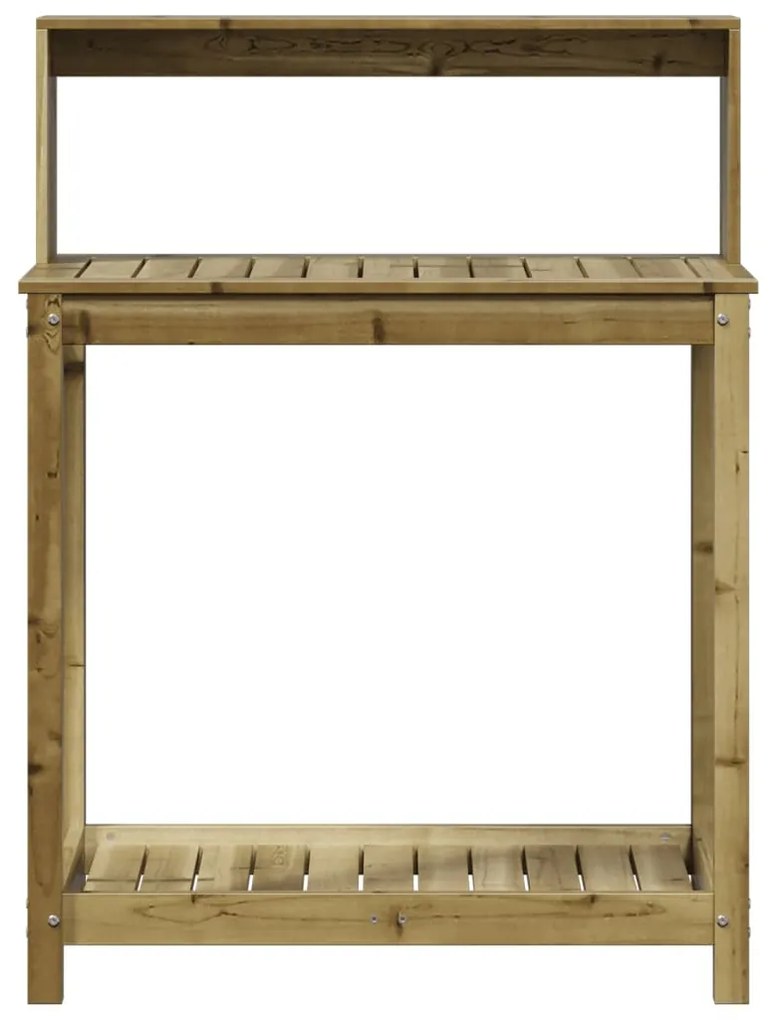 Mesa jardinagem c/ prateleiras 82,5x50x109,5cm pinho impregnado