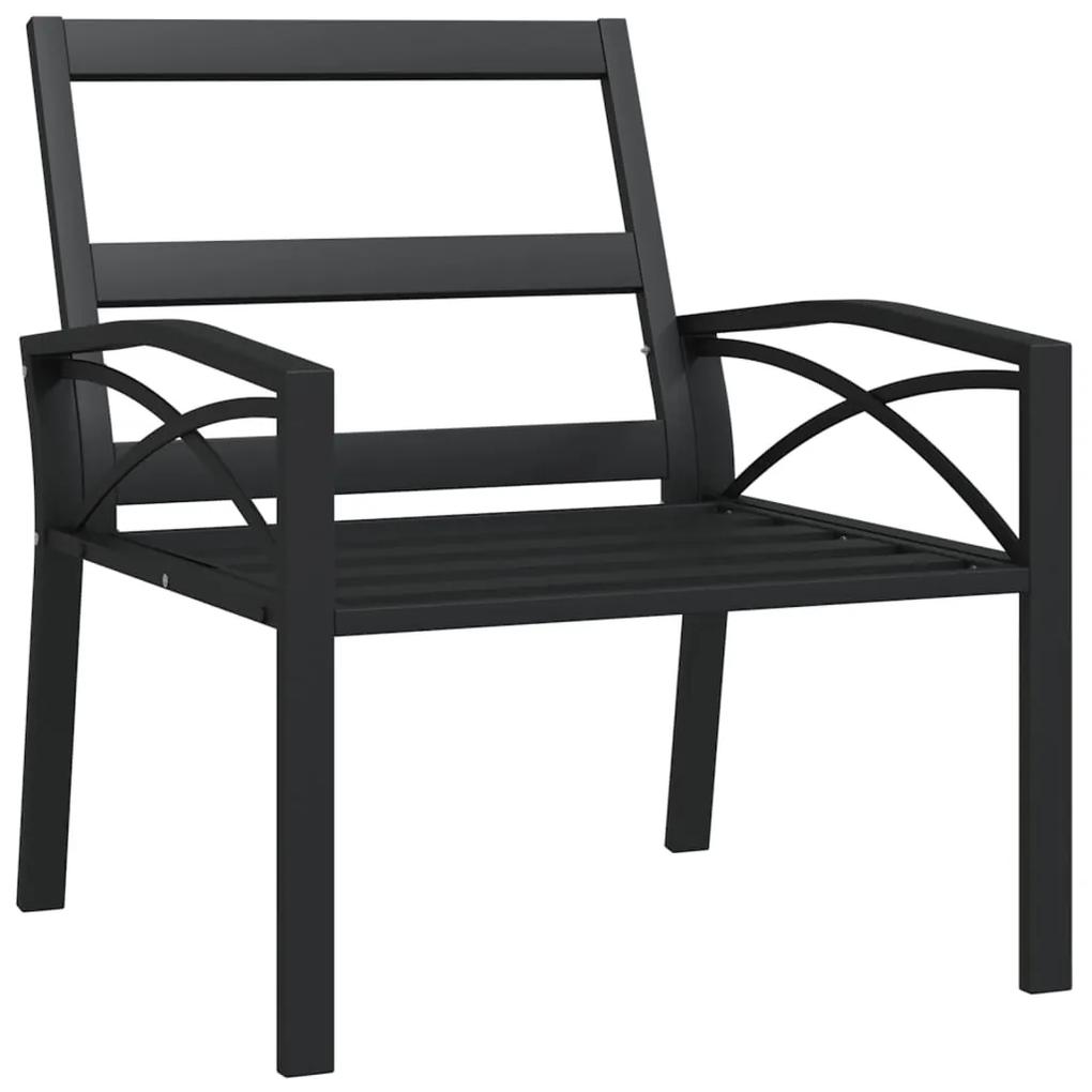 Cadeiras de jardim c/ almofadões cor areia 2 pcs 68x76x79cm aço