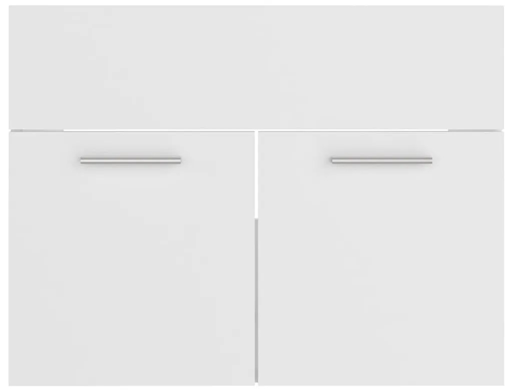 Conjunto de móveis de casa de banho derivados de madeira branco