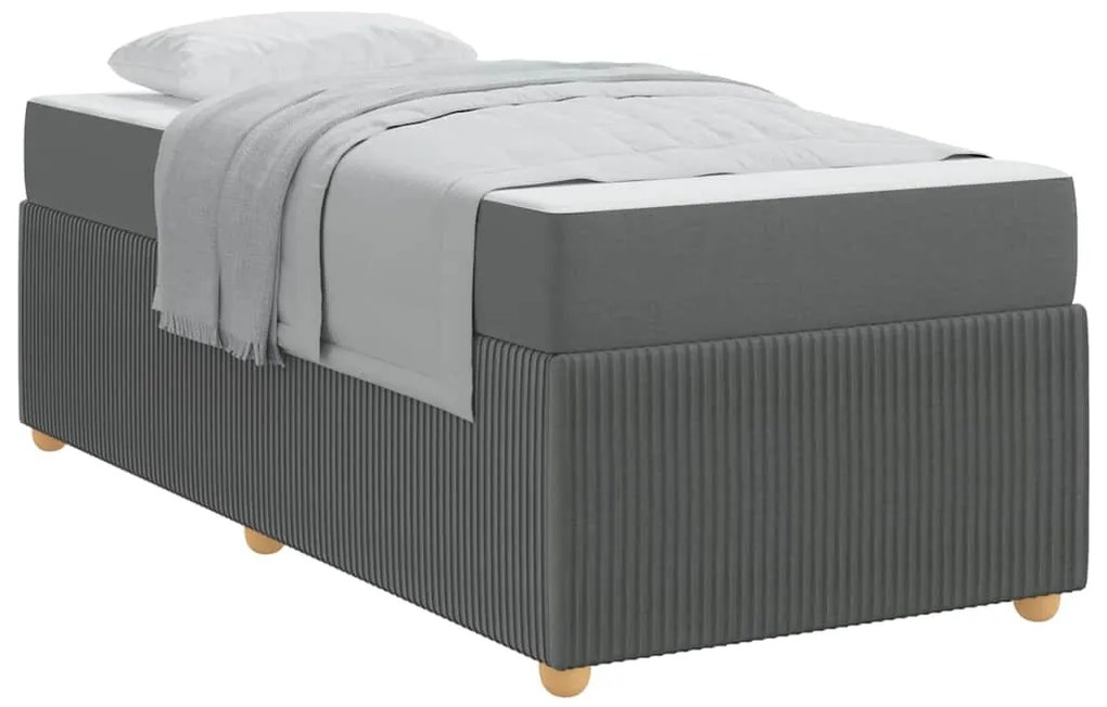 Estrutura da Cama Outros Cinzento escuro 90 x 200 cm tecido