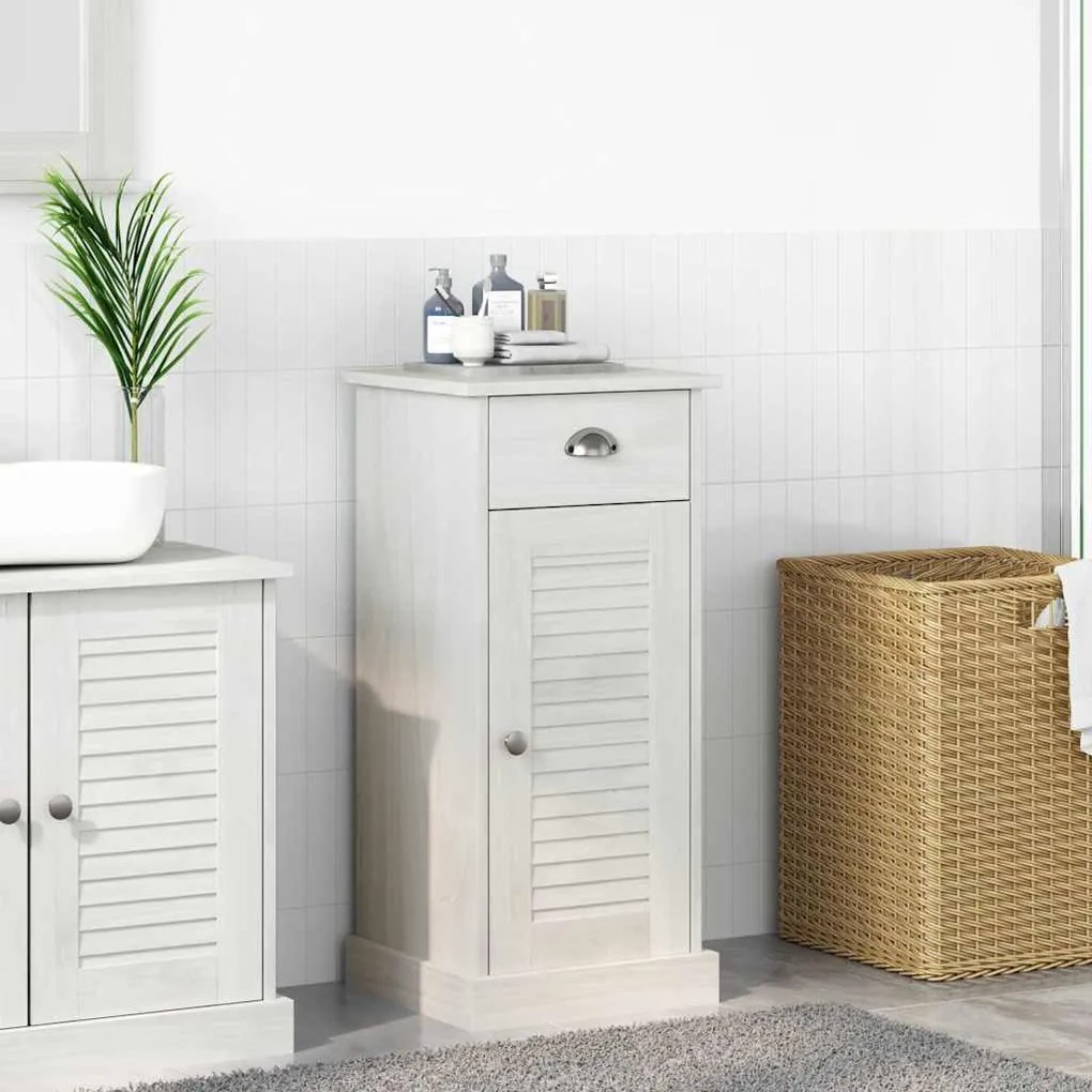 vidaXL Armário de Banheiro com gaveta VIGO Branco 37.5 x 34 x 80 cm