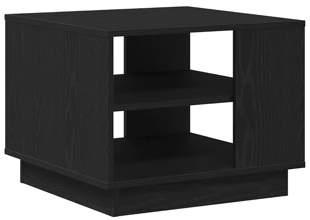 Mesa de Café em Carvalho Preto 55x55x42 cm Feita de Madeira Derivada