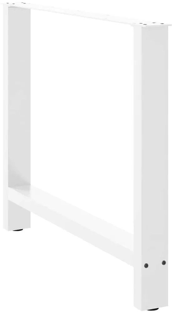 Pés para mesa de jantar , 2 peças, 100x (72-73) cm, branco, aço