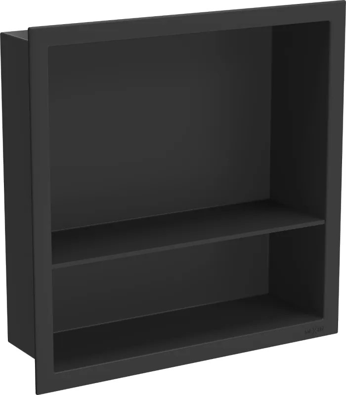 Mexen X-Wall-R prateleira embutida com flange e prateleira 30 x 30 cm, preta - 1970303010S