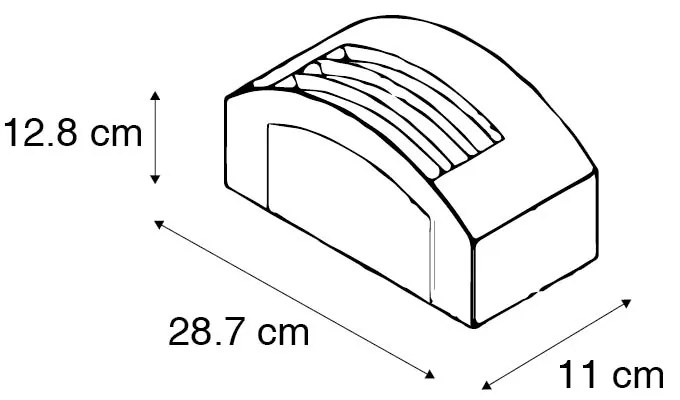 Candeeiro de parede inteligente antracite IP44 com Wi-Fi P45 - Hurricane 1