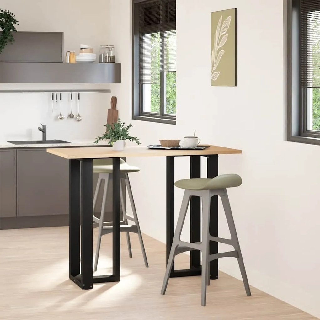 Pés de mesa de bar em forma de T, 2 peças, preto, 40x35x(100-101) cm,