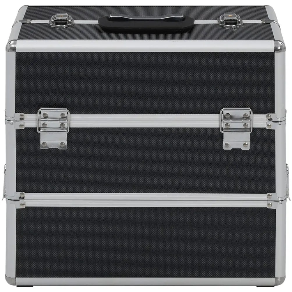 Caixa de maquilhagem 37x24x35 cm alumínio preto