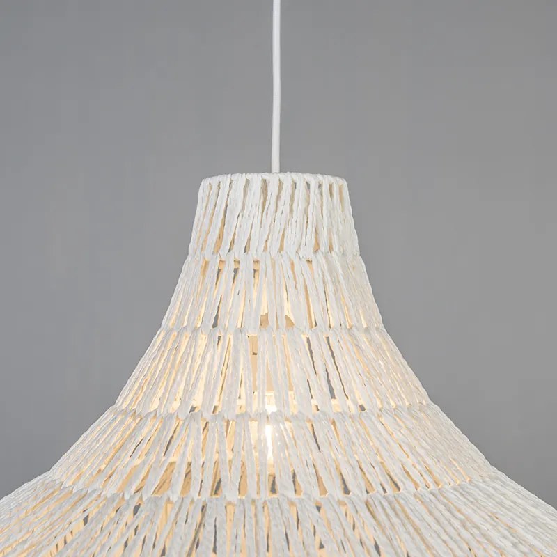 Candeeiro de suspensão retro branco 50 cm - Lina Cono 50 Design,Moderno,Retro