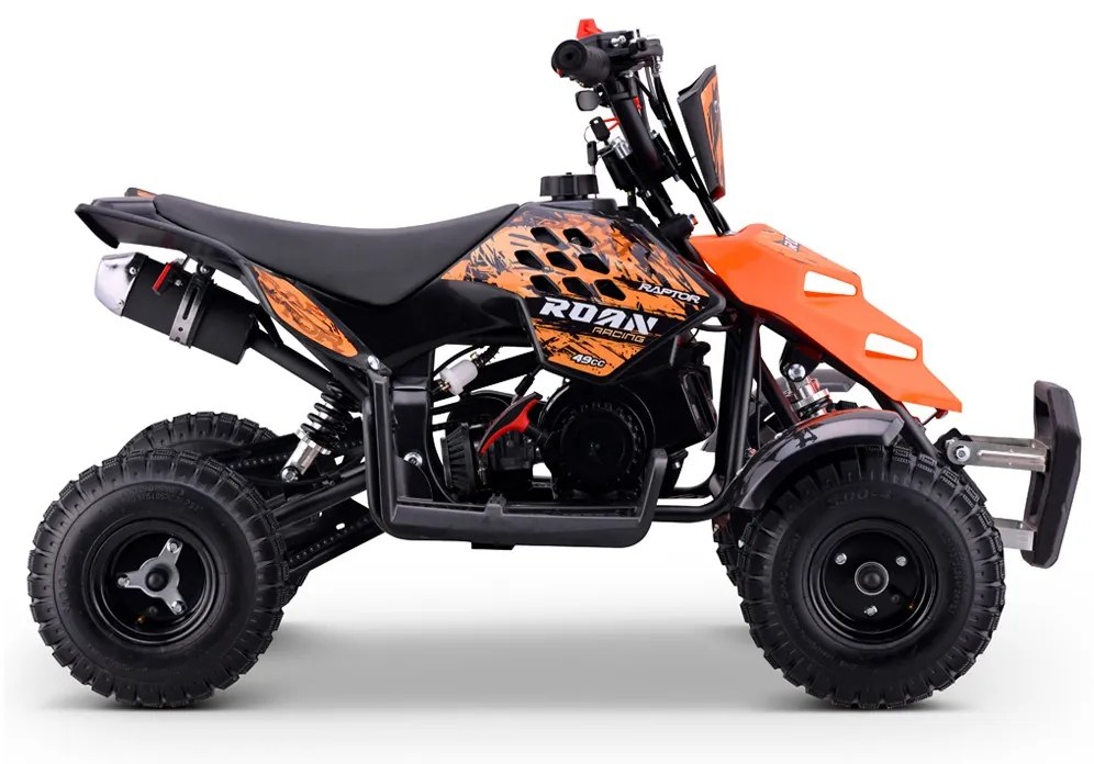 Mini moto 4 gasolina para crianças 49cc Raptor R4 Laranja