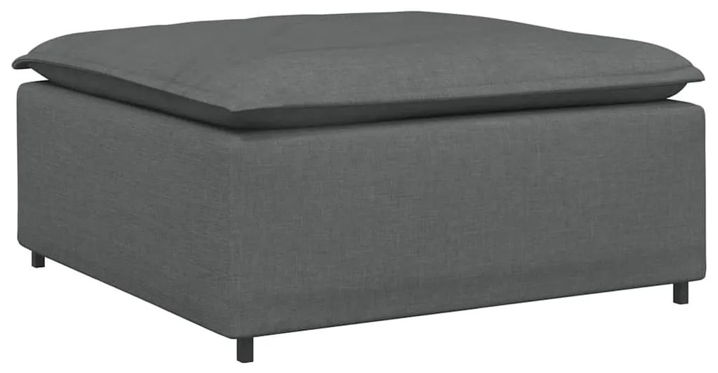 Módulo de pufe modular para sofá cinza escuro 100x100x48 cm