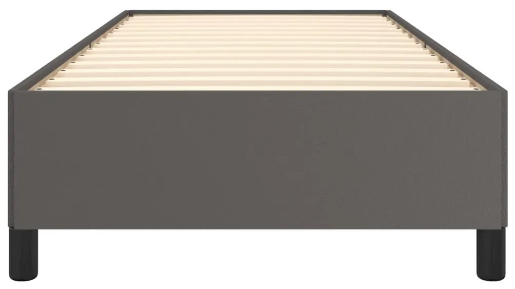 Estrutura de cama 90x200 cm couro artificial cinzento
