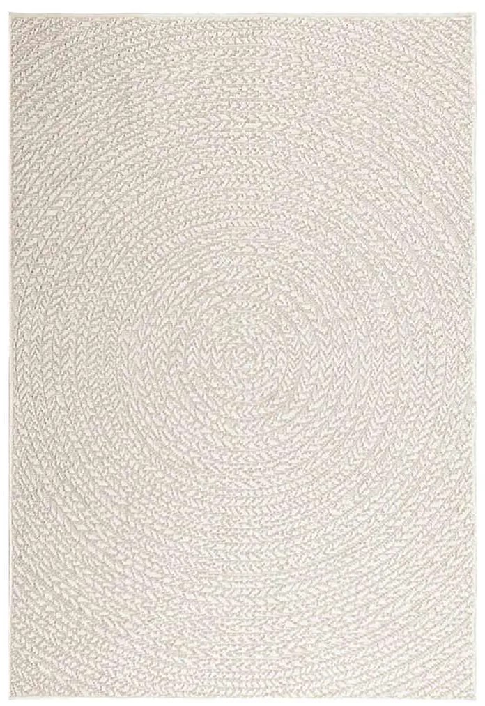 Tapete ZIZUR creme 120x170cm aspeto de juta interior e exterior