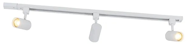 Sistema de iluminação de trilho inteligente branco 1-fase 3 luzes incluindo Wifi GU10 - Iconic Jeana