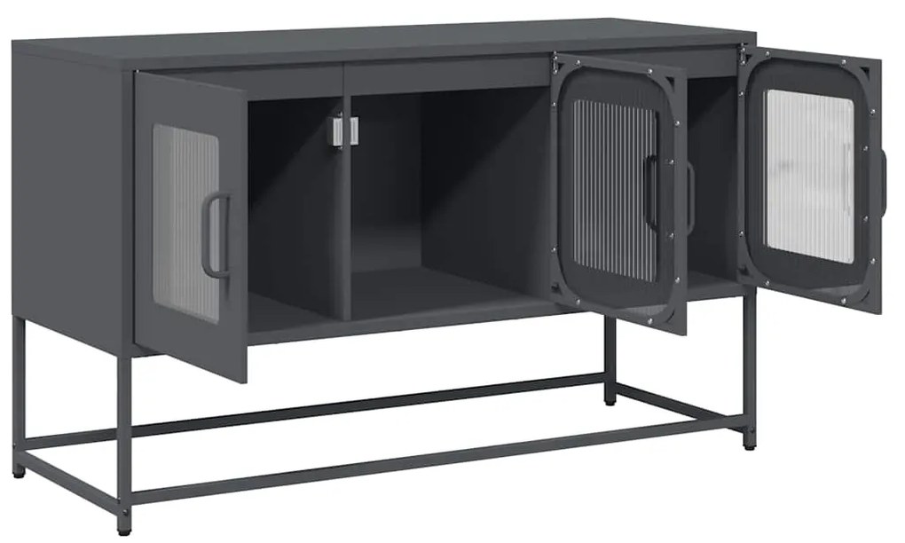Móvel de TV 100,5x39x60,5 cm aço laminado a frio antracite