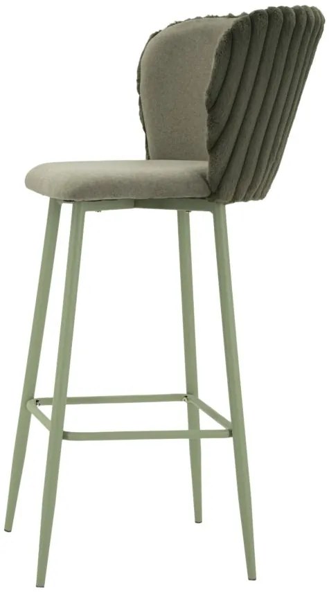 CONJUNTO DE 2 BANCOS DE BAR ALASKA VERDE 55X58X106 CM (ALTURA DO ASSENTO 77 CM)
