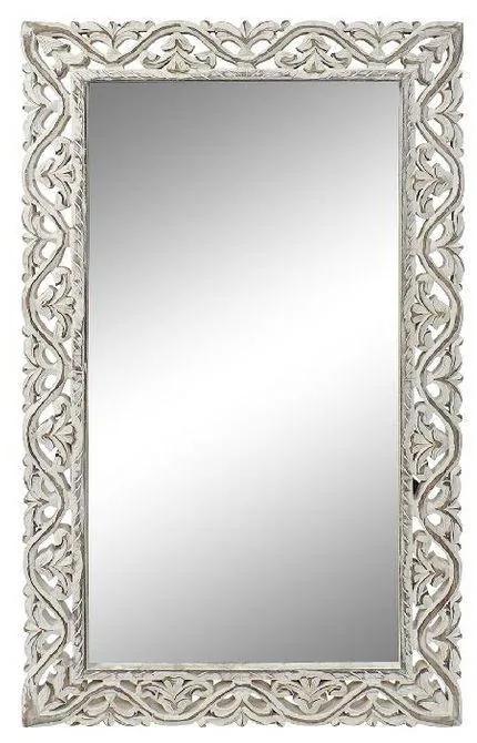 Espelho de parede DKD Home Decor Branco Madeira de mangueira (105 x 3 x 61 cm)