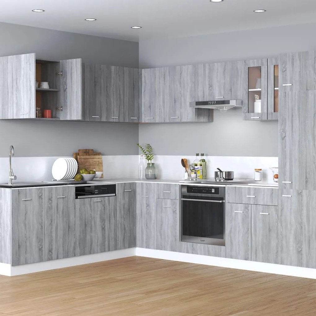 vidaXL Armário de parede “Lyon” 60x31x60 cm sonoma cinza