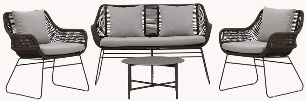 Conjunto lounge de jardim Davao, conjunto de 4