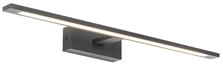 Candeeiro de parede moderno preto 62 cm com LED IP44 - Jerre Moderno
