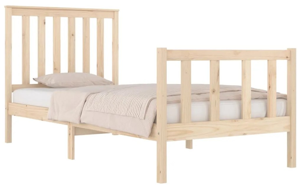Estrutura de cama pequena solteiro 75x190 cm pinho maciço