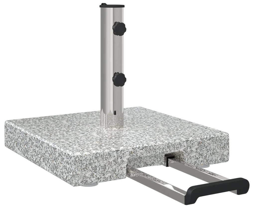 Base de Guarda-Chuva com Rodas com Pega Cinza Granito 29 kg Quadrada
