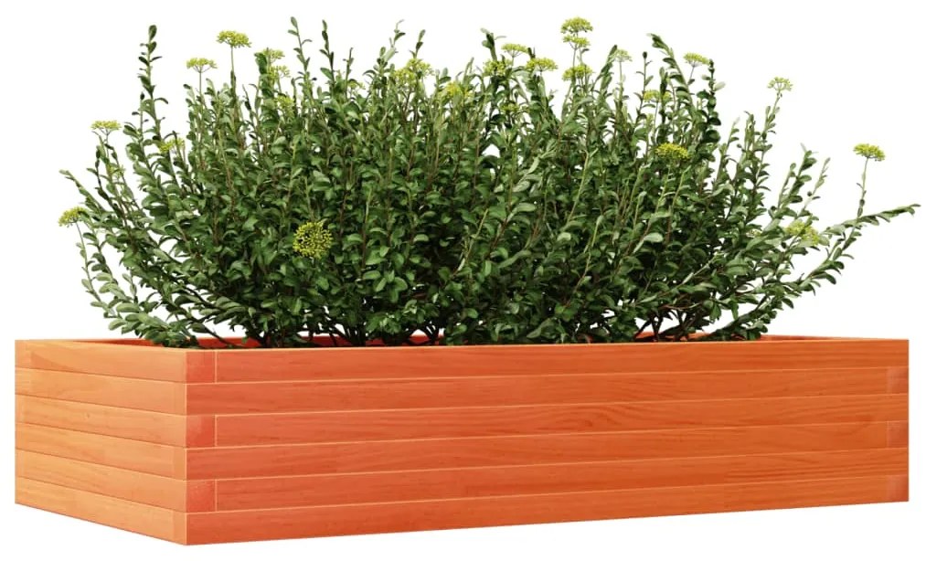 Vaso/floreira de jardim 110x60x23 cm pinho maciço castanho-mel