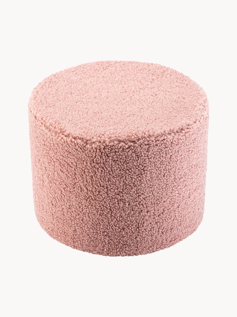 Kids' Teddy Pouf Sugar, Ø 40 cm