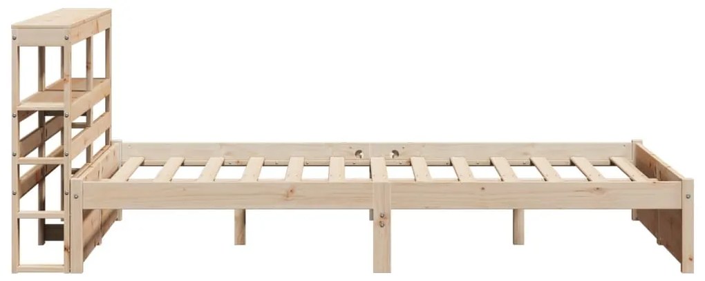 Estrutura de cama com cabeceira 120x200 cm pinho maciço