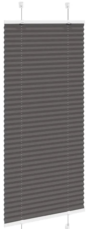 Preto Plissada Cega 65x100 cm Largura Tecido 64,4 cm Poliéster