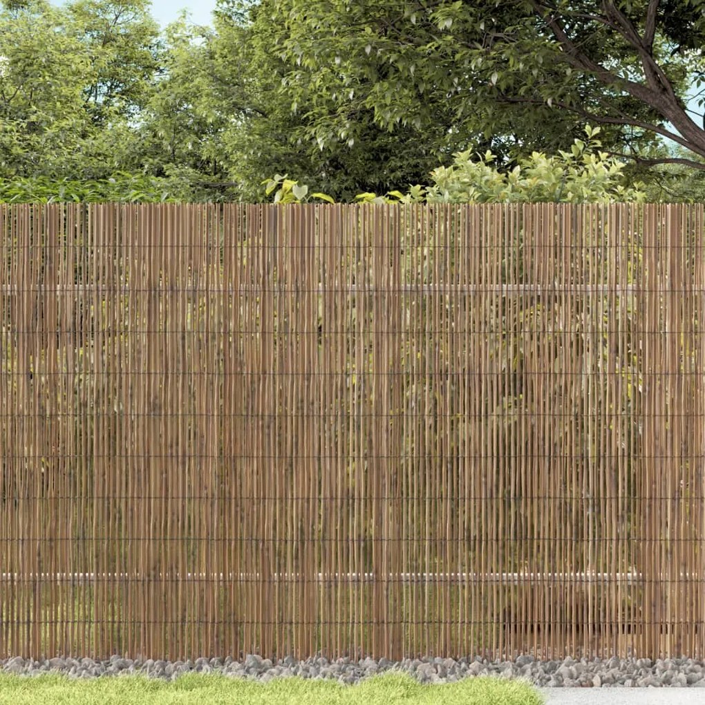 vidaXL Vedação de jardim 600x100 cm cana