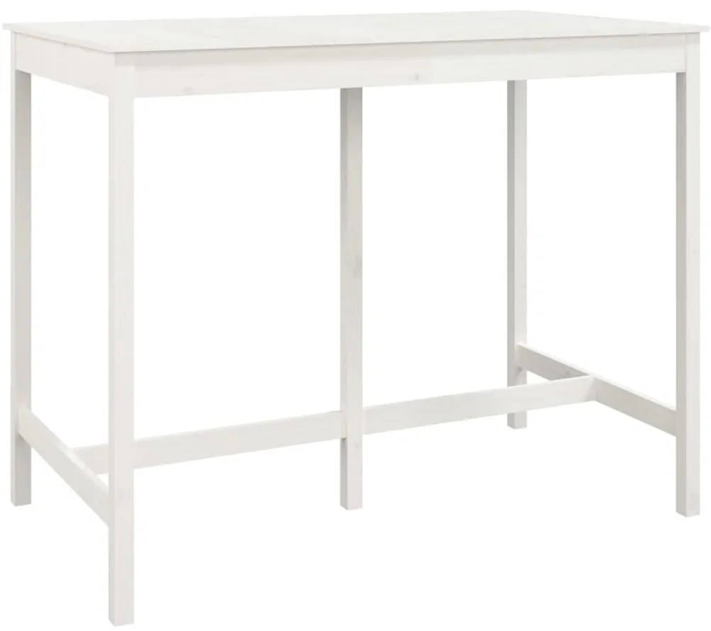 7 pcs conjunto de bar pinho maciço branco