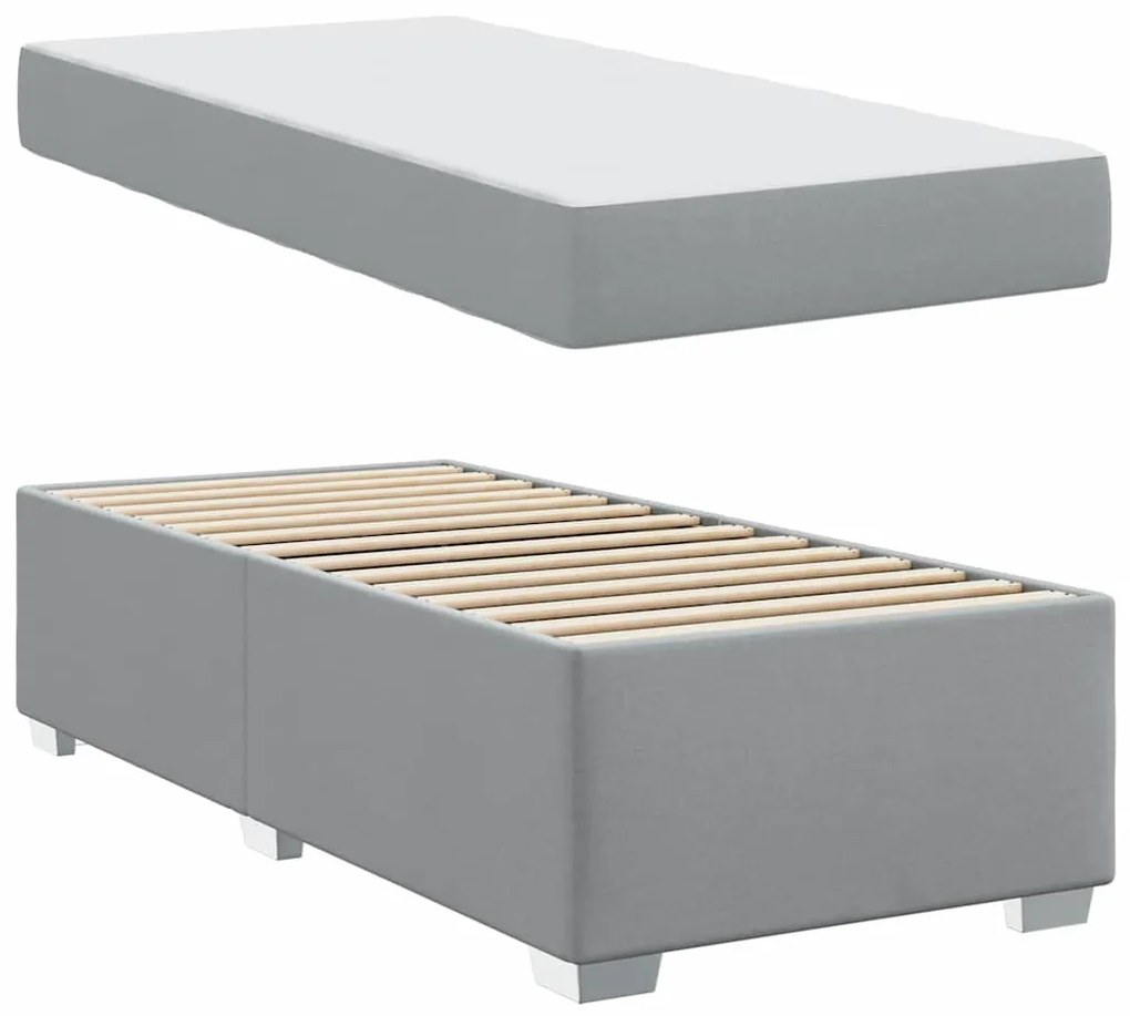 Estrutura da Cama Outros Cinzento-claro 90 x 190 cm tecido