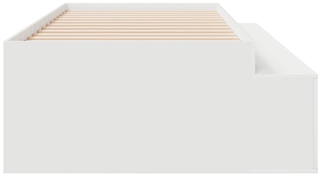 Cama de Armazenamento Branca 100x200 cm