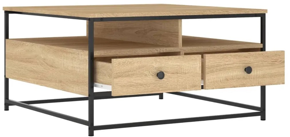 Mesa de centro 80x80x45 derivados de madeira carvalho sonoma
