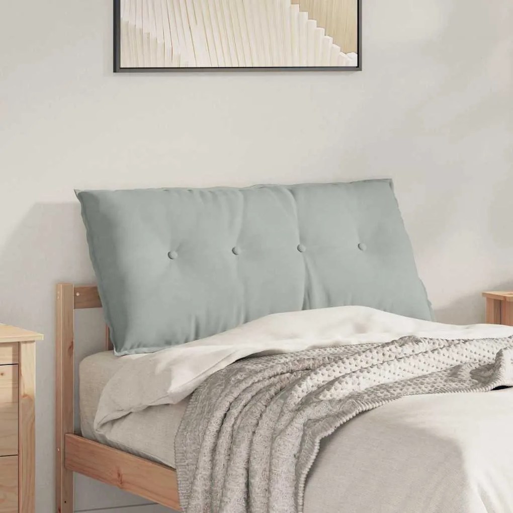 vidaXL Travesseiro para Costas Cinzento-claro 100 x 50 cm