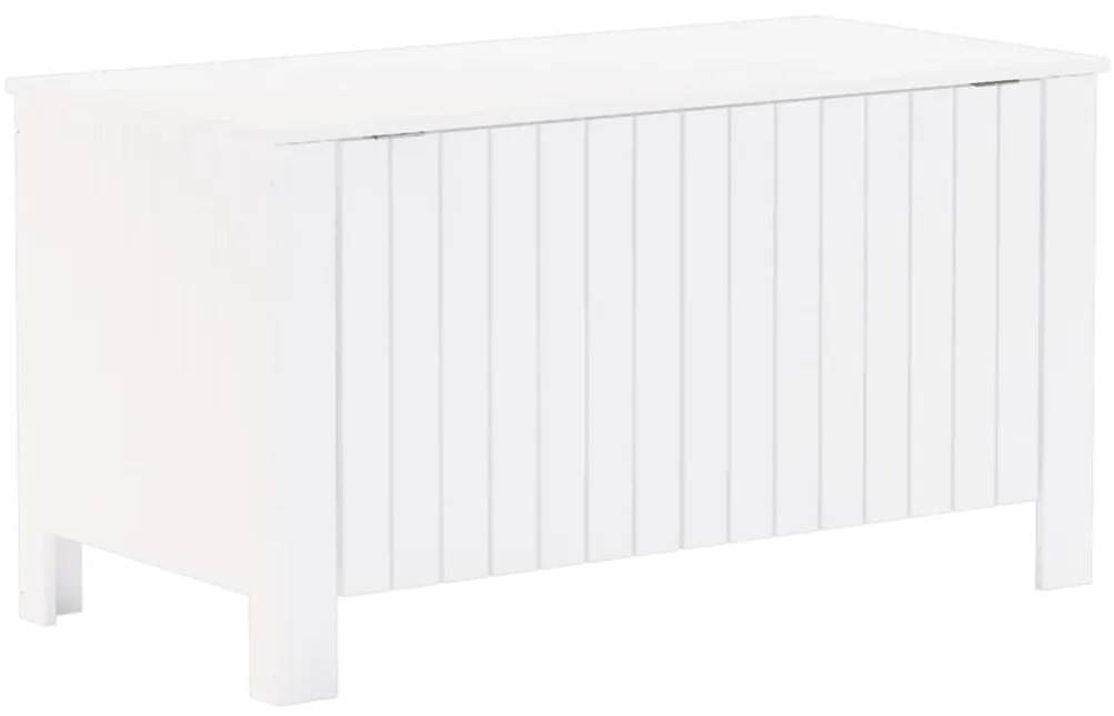 Caixa arrumação c/ tampa RANA 100x49x54 cm pinho maciço branco