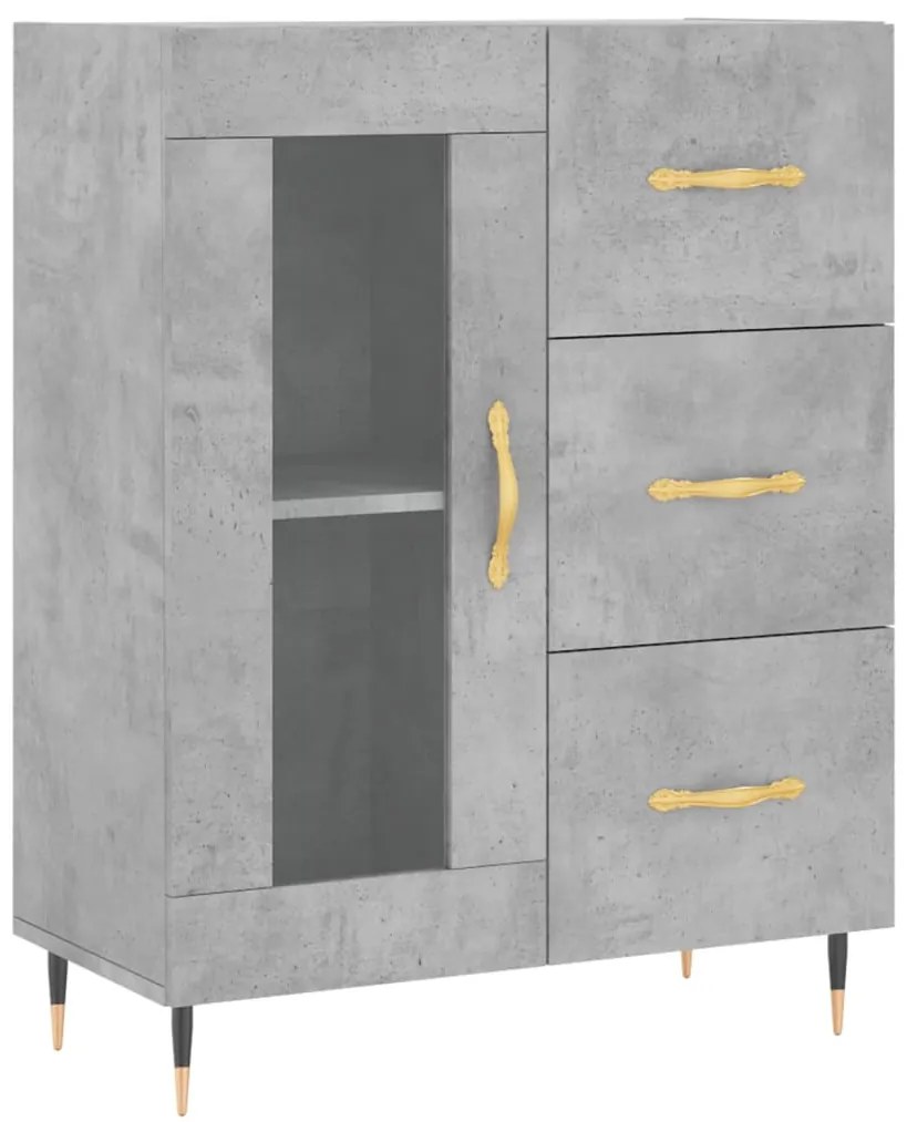 Armário alto 69,5x34x180 cm derivados de madeira cinza cimento