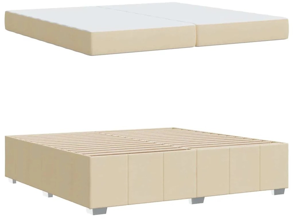 Estrutura da Cama Creme 200 x 200 cm tecido